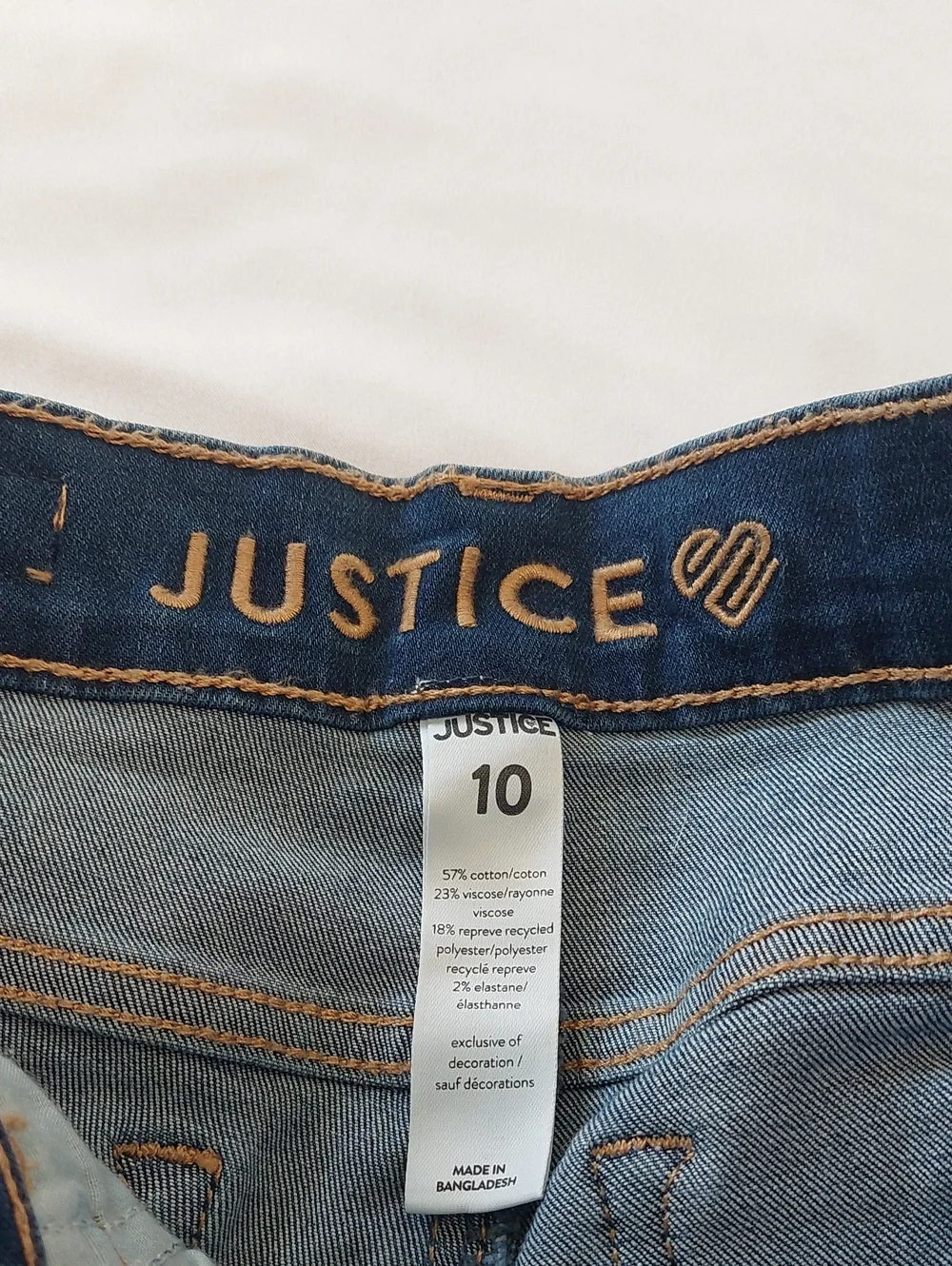 Justice Dark Blue Skinny Jeans.Girls Size 10 .